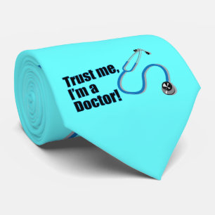 Corbata Confía en mí soy un Médica Stethoscope Silk Tie