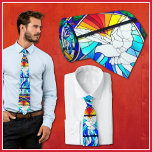 Corbata Confirmation Holy Ghost | Spirit Stained Glass<br><div class="desc">This colorfully stained glass look tie with the Holy Spirit | Holy Ghost would be an awesome 
gift for anyone receiving the Sacrament of Confirmation!</div>