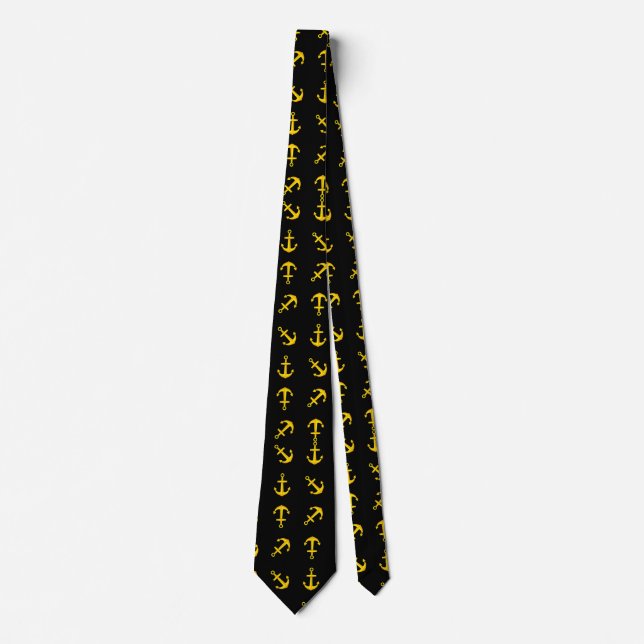 Corbata Conjunto de anclaje de barco de oro del personaliz (Anverso)