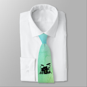 Corbata Conjunto de tambor monograma verde