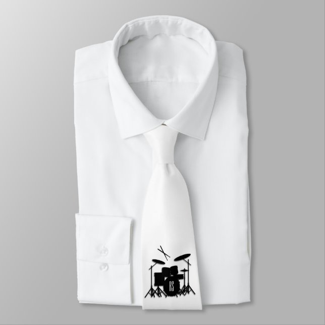 Corbata Conjunto de tambores con monograma (Atado)