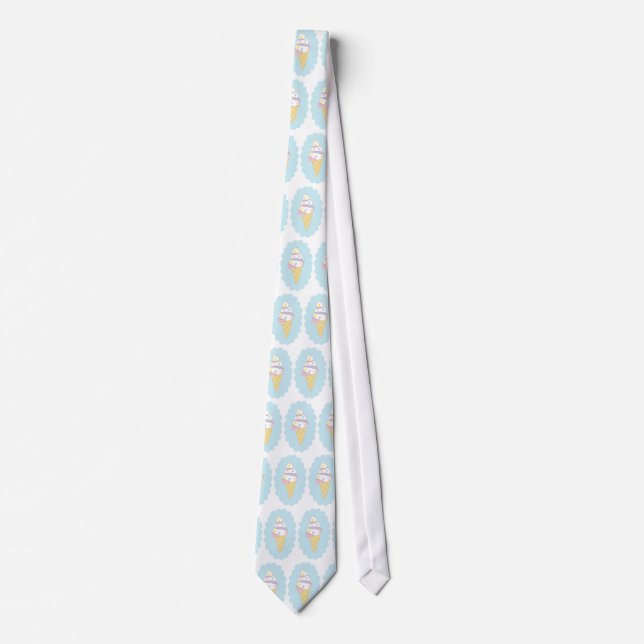 Corbata Cono de helado lindo del remolino (Anverso)