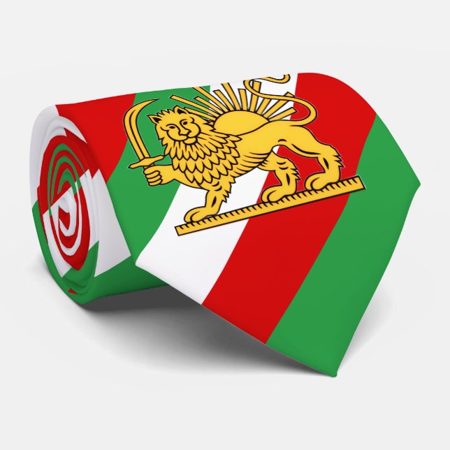 Corbata Constitutional Monarchy of Iran flag themed (Enrollado)
