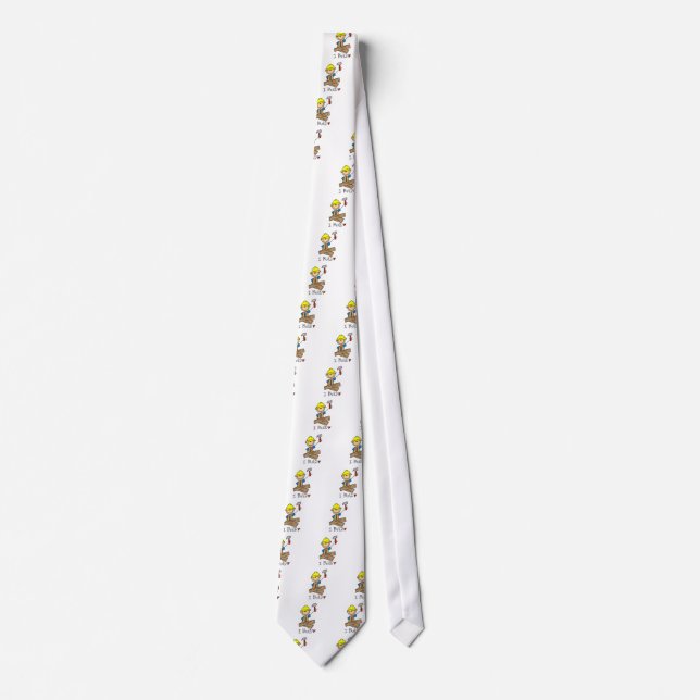 Corbata Construyo Camisetas de carpintero con figuras de p (Anverso)