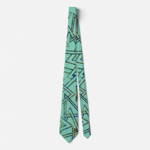 Corbata contorno de patrón triangular + su fondo. e ideas