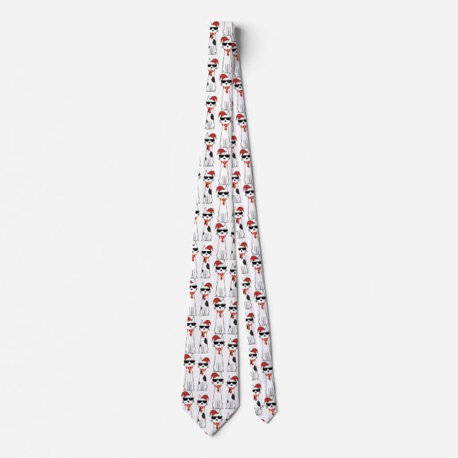 Corbata Cool Cats Feliz Navidad  (Anverso)