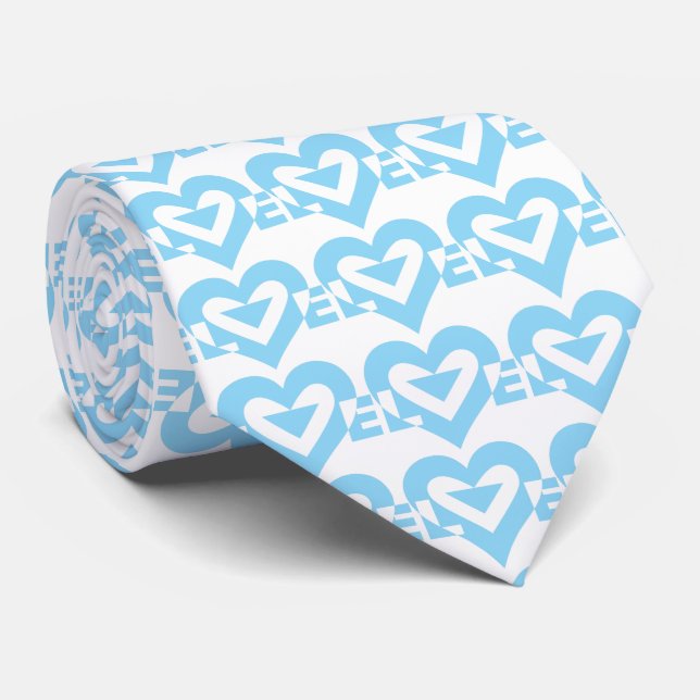 Corbata Cool Love Graphic, Blue (Enrollado)