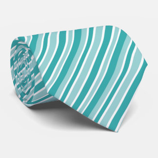 Corbata Cool teal white stripe pattern 