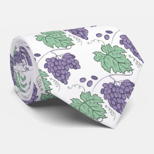 Corbata cool tiled grapes fruit pattern