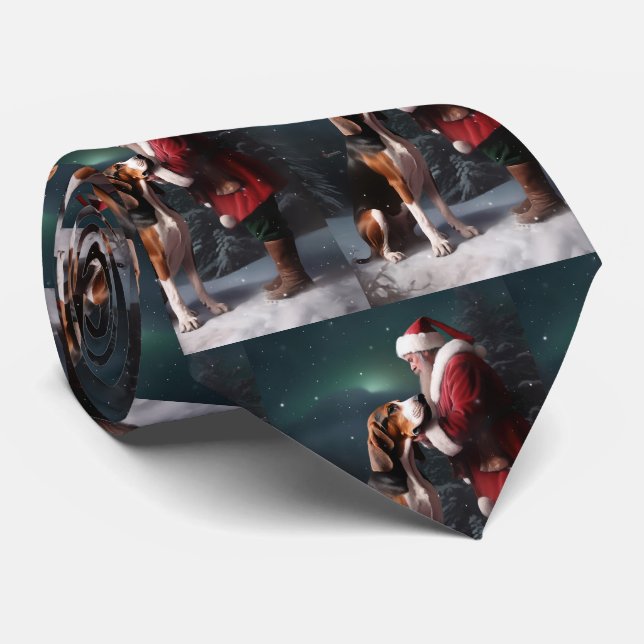 Corbata Coonhound Walker Arbolado Santa Claus Navidad (Enrollado)