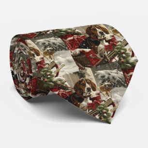 Corbata Coonhound Walker Treeing Perro Navideño Festivo