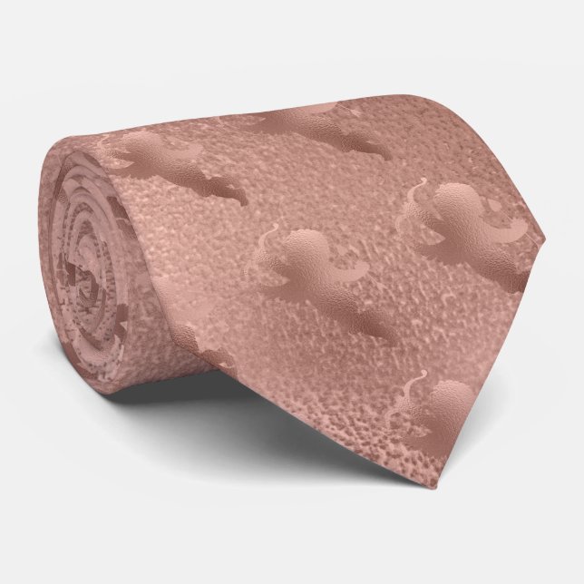 Corbata Copa de oro rosa Cupido Día de San Valentín (Enrollado)