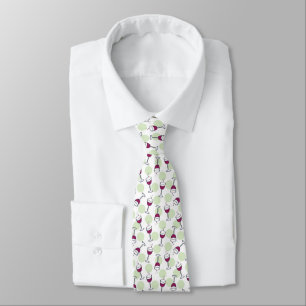 Corbata Copas de vino tinto Merlot Burbujas