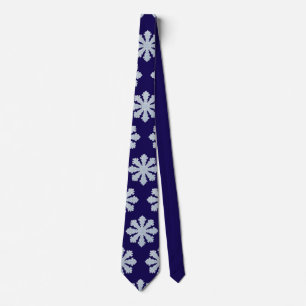 Corbata Copo de nieve azul oscuro