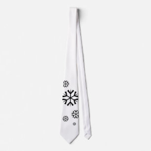 Corbata Copo de nieve, blanco y negro