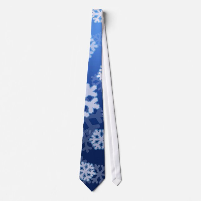 Corbata Copos de nieve azules (Anverso)