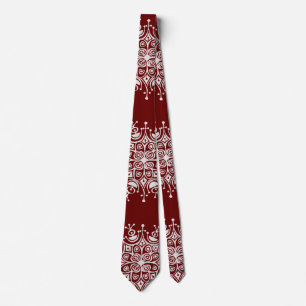 Corbata Copos de nieve de Navidad vintage patrón de ventis