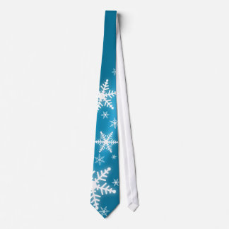 Corbata Copos de nieve en lazo azul