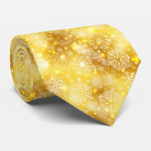 Corbata Copos de nieve en oro