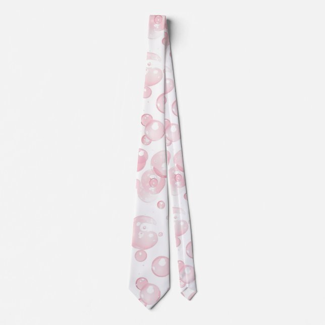Corbata Coquette Pink Bubbles (Anverso)