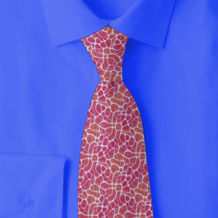 Corbata Coral Abstracto
