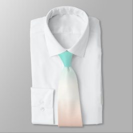 Corbata Coral Blanco Turquesa Ombre Tricolor