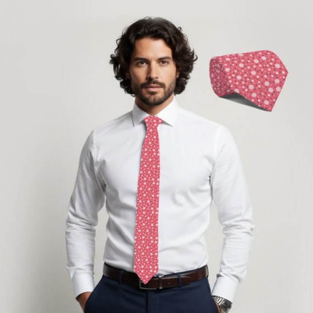 Corbata Coral Blush Hexagon & Charcoal Triangle Tie (Subido por el creador)