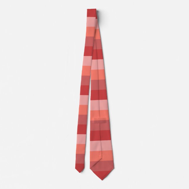 Corbata Coral Pink Stripes (Reverso)