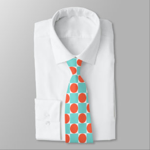 Corbata Coral y Aqua Verificador de Cuadrícula