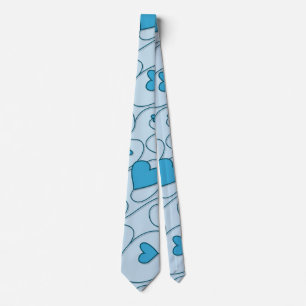 Corbata Corazón azul