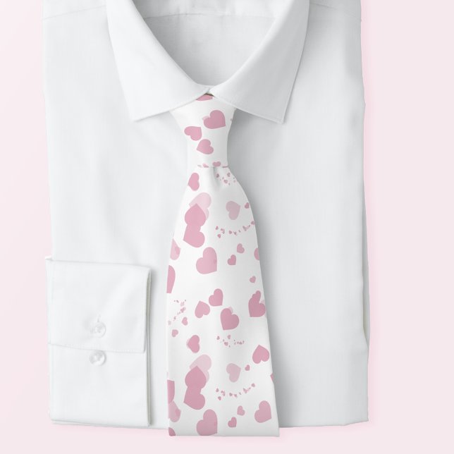 Corbata Corazón de Amor Rosa (Love your necktie)