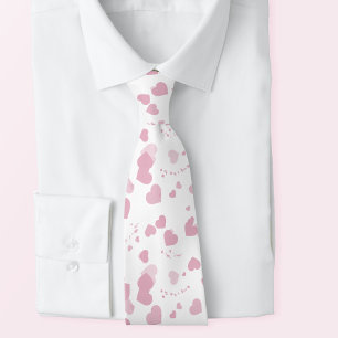 Corbata Corazón de amor rosado