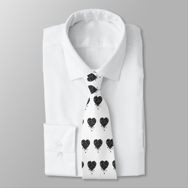 Corbata Corazón de encantamiento negro (Atado)