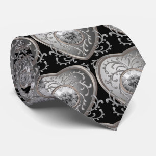Corbata Corazón de Hada de Joyas Falsas de Plata