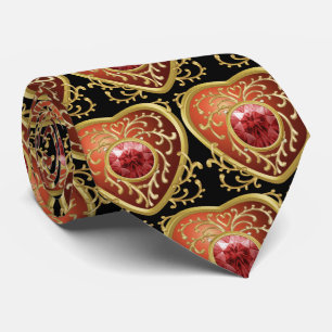 Corbata Corazón de Hada Joya Roja