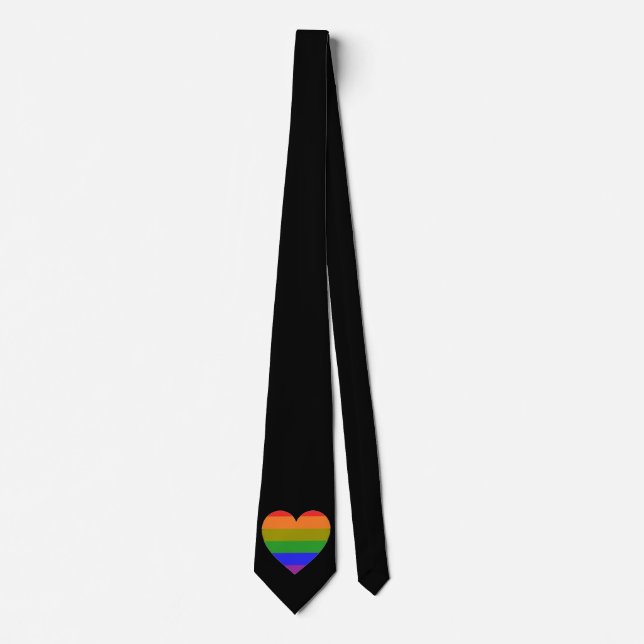 Corbata Corazón del arcoiris de Tie (Anverso)