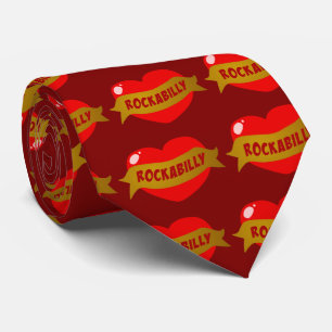 Corbata Corazón del tatuaje del Rockabilly