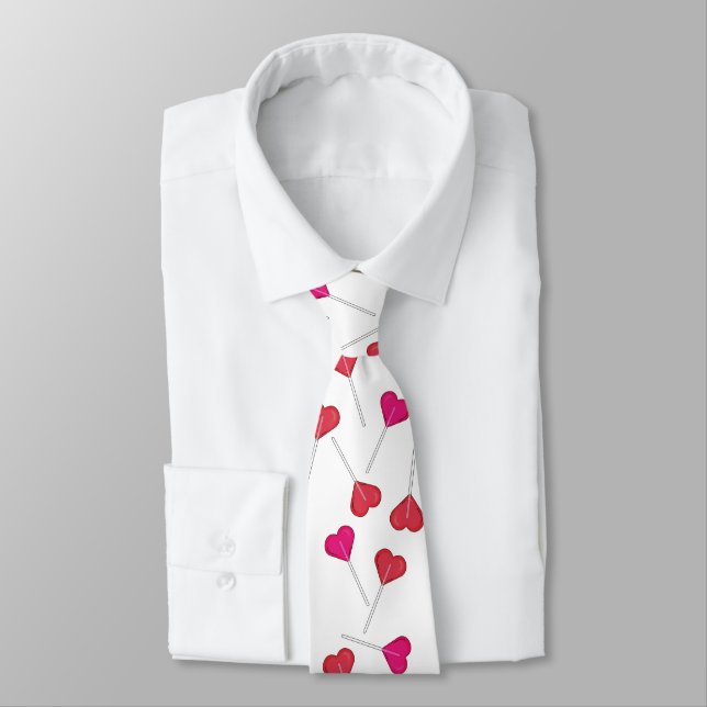 Corbata Corazón rojo de San Valentín gracioso | Modelo Lol (Atado)