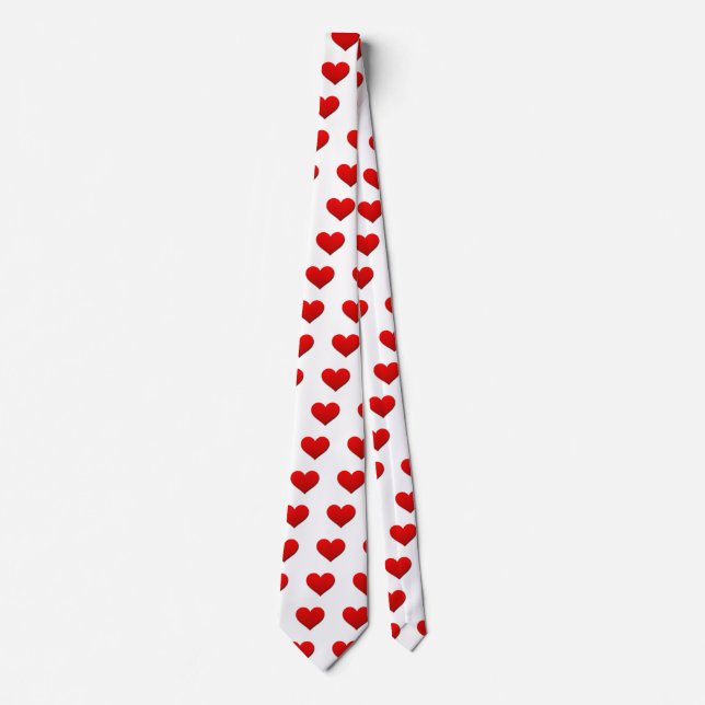 Corbata Corazón rojo perfecto de San Valentín (Anverso)