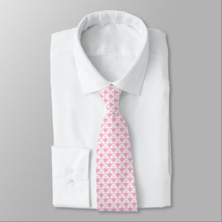 Corbata Corazón rosa y blanco