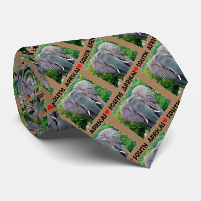 Corbata Corazón Sudáfrica joven elefante de toros (Enrollado)