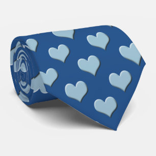 Corbata Corazones azules