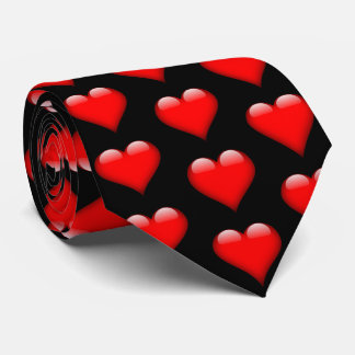 Corbata Corazones brillantes rojos Valentine Necktie