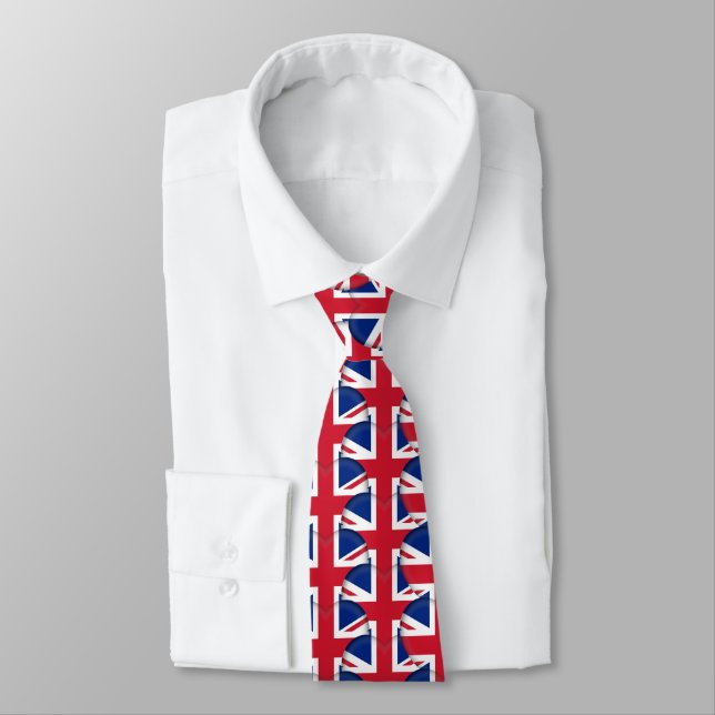 Corbata Corazones británicos, bandera de Union Jack / Rein (Atado)