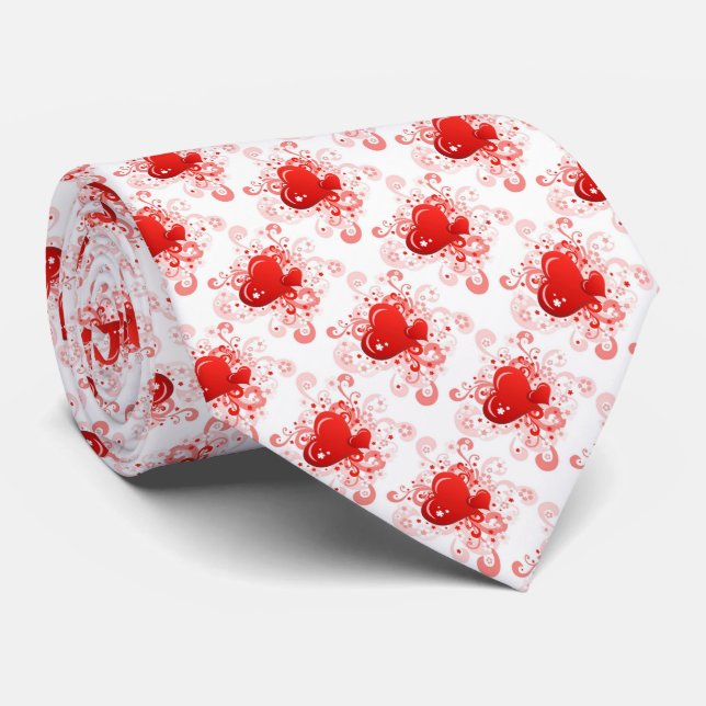 Corbata Corazones de San Valentín (Enrollado)
