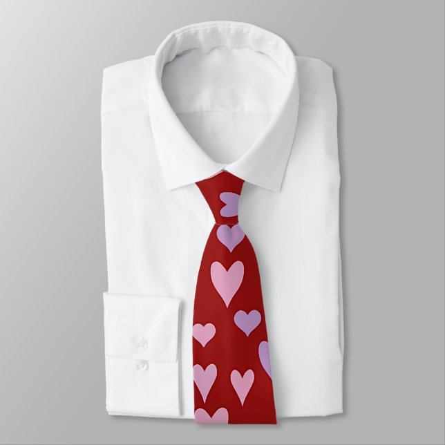 Corbata Corazones de San Valentín (Atado)