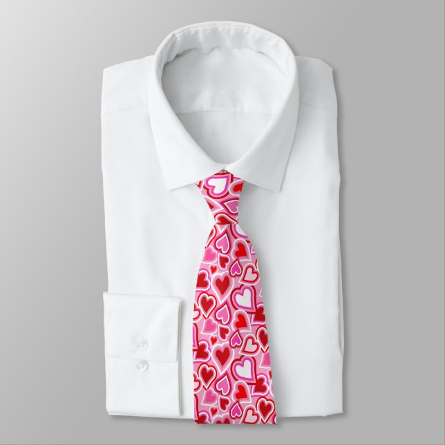 Corbata Corazones de San Valentín (Atado)