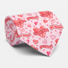 Corbata Corazones de San Valentín que amo que seas mi patr