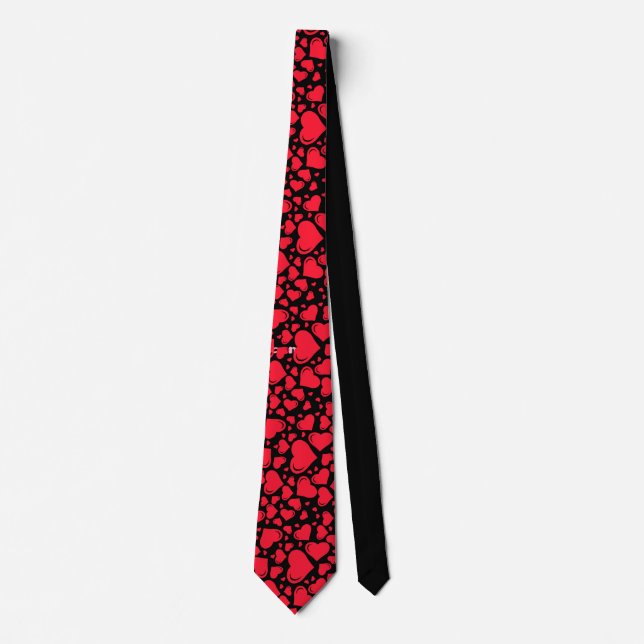 Corbata Corazones rojos Black Tie Valentine (Anverso)