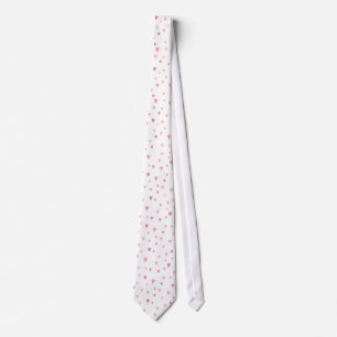 Corbata CORAZONES ROSADOS en BLANCO de SHARON SHARPE